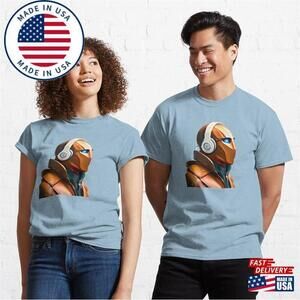 Melody Machine Funny Robotic Bird With Headphones T-Shirt